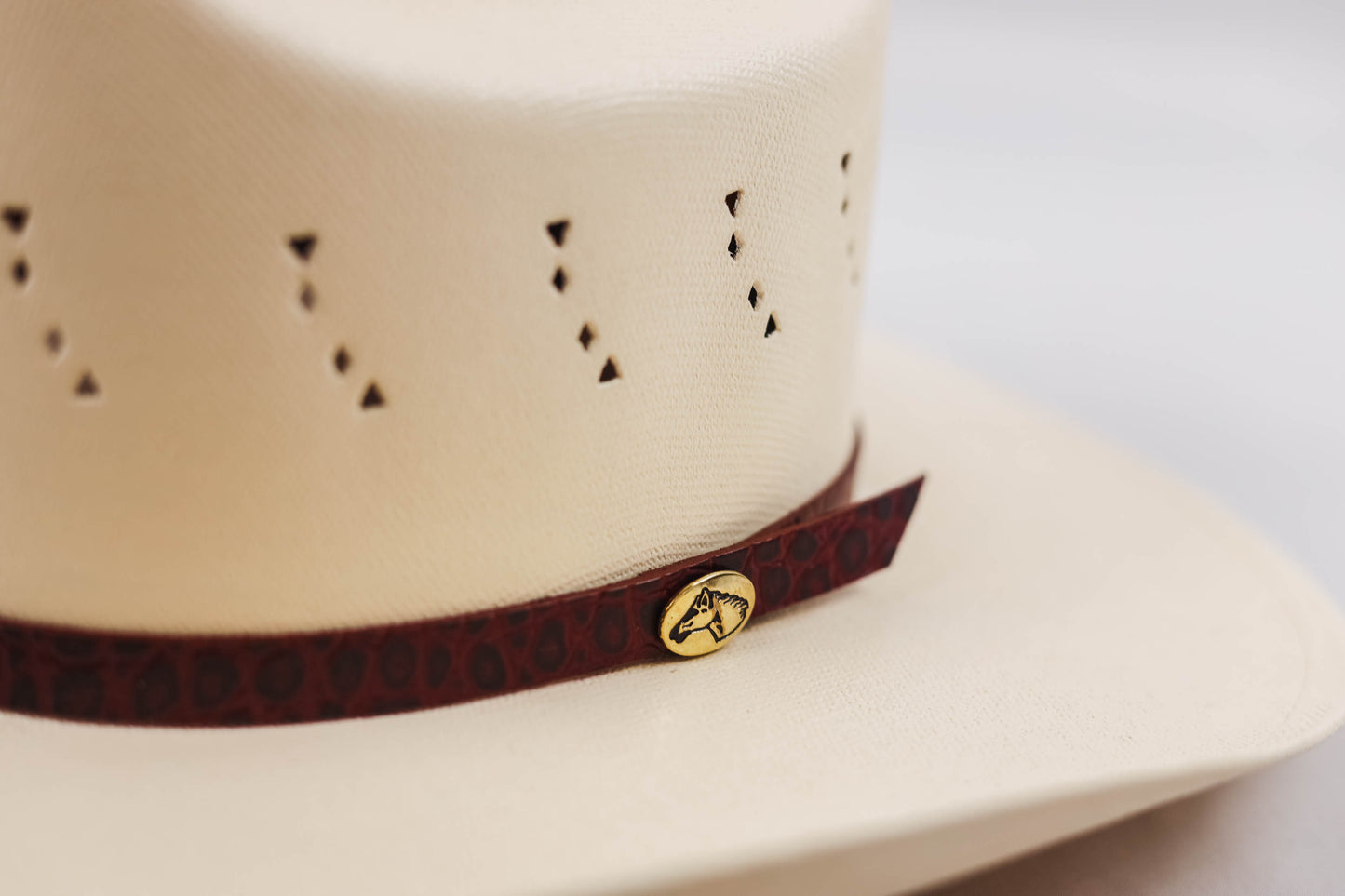 Turner Hat Cowboy Canvas cowboy hat detai lview with imitation alligator band